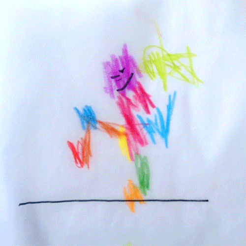 Animated crayon drawing